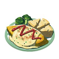 cheesy omelet food zelda tears of the kingdom wiki guide 200px