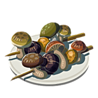 풍부한 버섯 꼬치 음식 아이템 젤다 왕국의 눈물 위키 가이드 200px